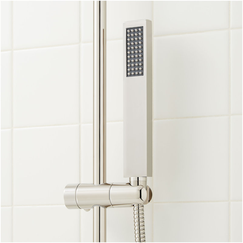 Vilamonte Pressure Balance Shower System with Slide Bar and Hand Shower - Polished Nickel, Polished Nickel
