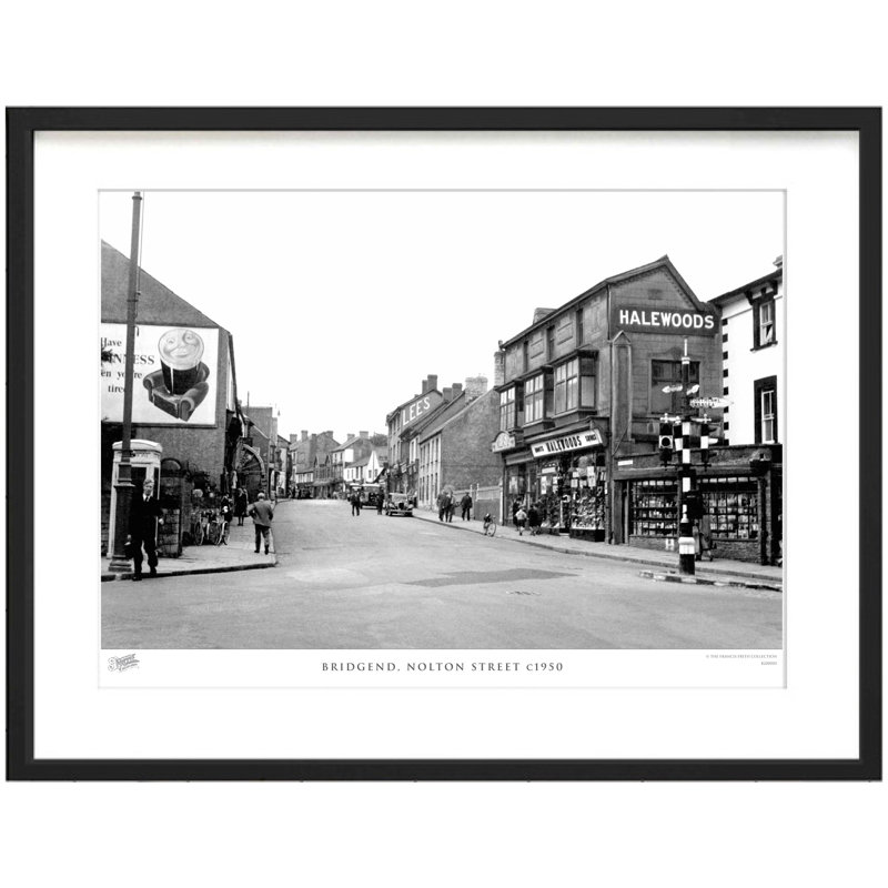 Bridgend, Nolton Street C1950 by Francis Frith - Single Picture Frame Print, 45cm H x 60cm W x 2.3cm D