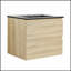 Meuble-lavabo mural 24 po avec lavabo en céramique noire et 2 tiroirs à fermeture en douceur, parfait pour les salles de bain modernes-2093096786