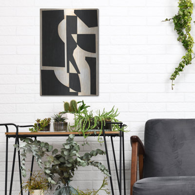 «Onyx Cutout Shapes II» par Regina Moore, art mural en métal
