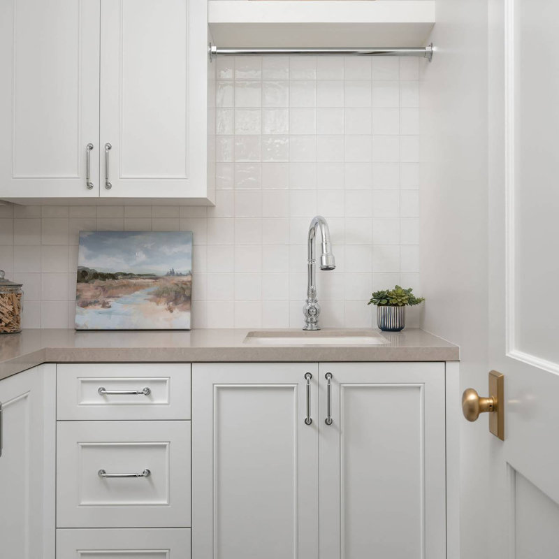 Marin 4" X 4" Ceramic Wall Tile in Pearl White, Pearl White