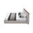 Gray Fabric Queen Bed