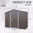 8Ft X 4Ft Outdoor Metal Storage Shed With Metal Foundation-121341718
