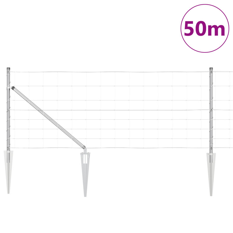 Field Fence Galvanised Steel, 80cm H x 5000cm W