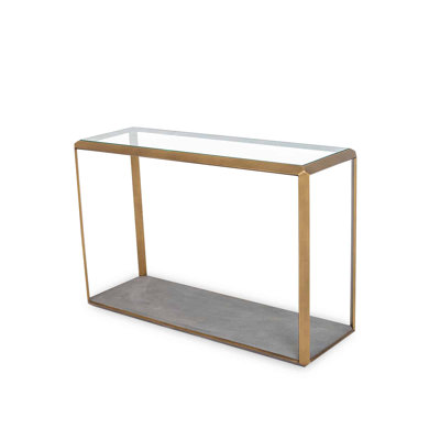 120cm Glass Top Console Table