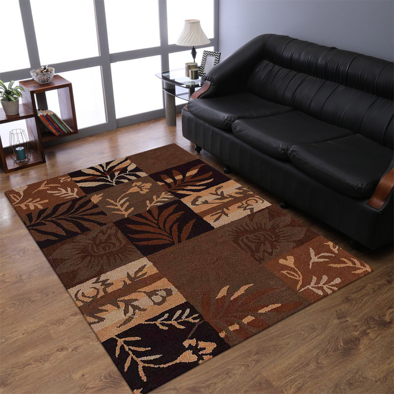 Tapis écologiques en laine touffetés à la main Lydecker, Rectangulaire 3 pi x 5 pi