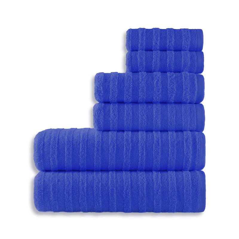 Ensemble de serviettes 6 pièces Bowyn, Bleu royal