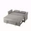 Canapé-lit convertible en velours gris avec dossier capitonné et plusieurs positions réglables pour une assise et un sommeil confortables-118056512