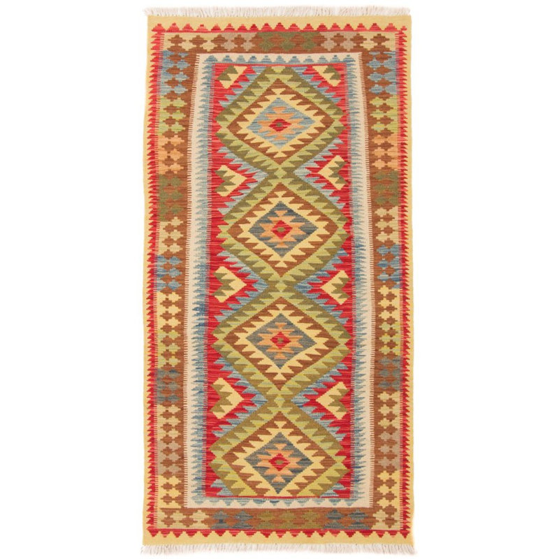 Geometric Hand Woven 101cm X 199cm Area Rug