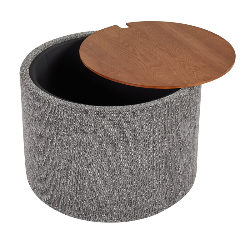 Table-plateau avec rangement Alvena, Gris