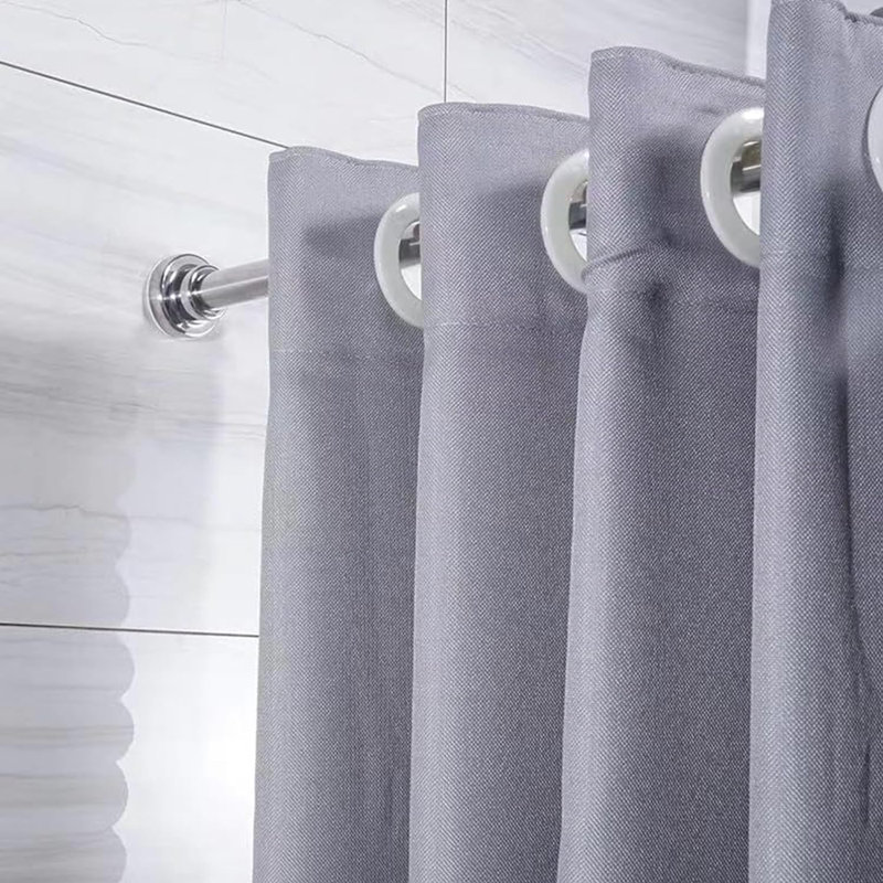 Adjustable Polished Stainless Steel Tension Shower Curtain Rod 42-72 Inches