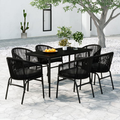 Jalei Rectangular 6 - Person 55.1" Long Dining Set