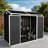 Jaxenor 8x4 FT Resin Storage Sheds Outdoor with Floor Included, Plastic Sheds & Outdoor Storage Clearance with 2 Windows and Lockable Door, Backyard Storage Sheds for Garden Tools, Bike