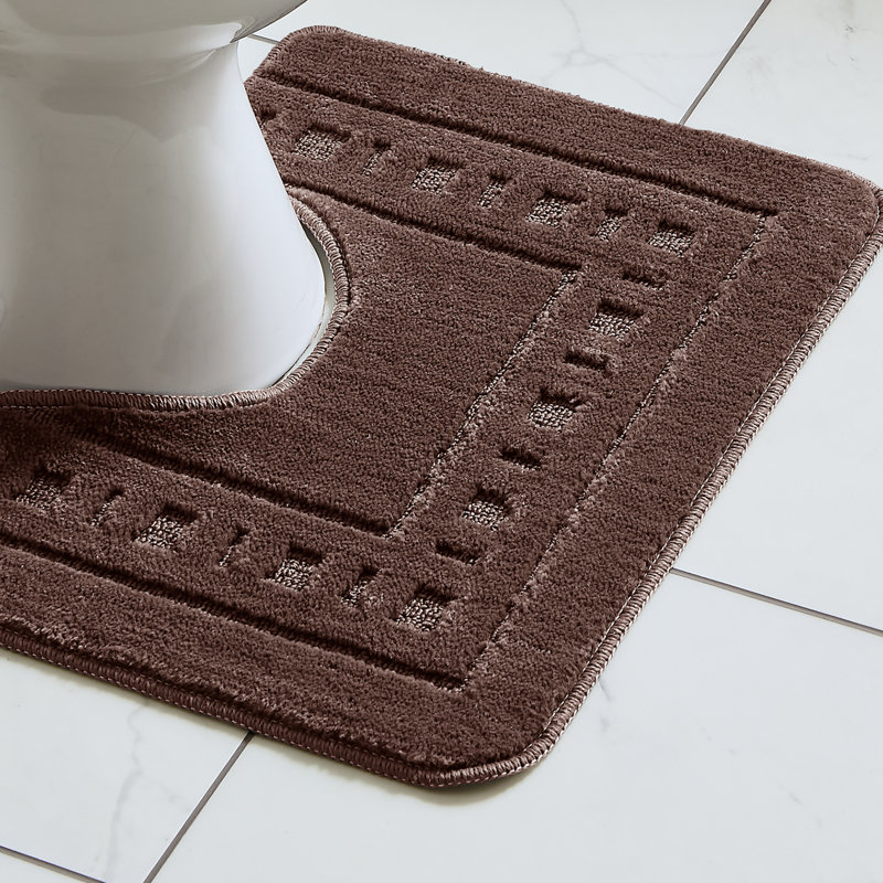 Armoni Bath Mat and Pedestal Set, Brown