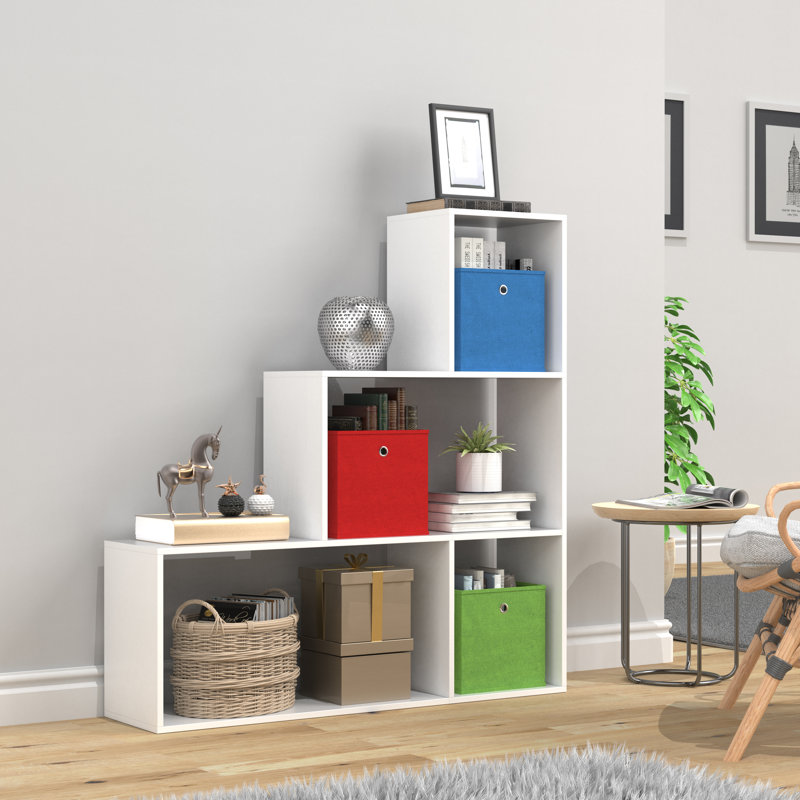 Sesen 123cm H x 117cm W Standard Bookcase, White