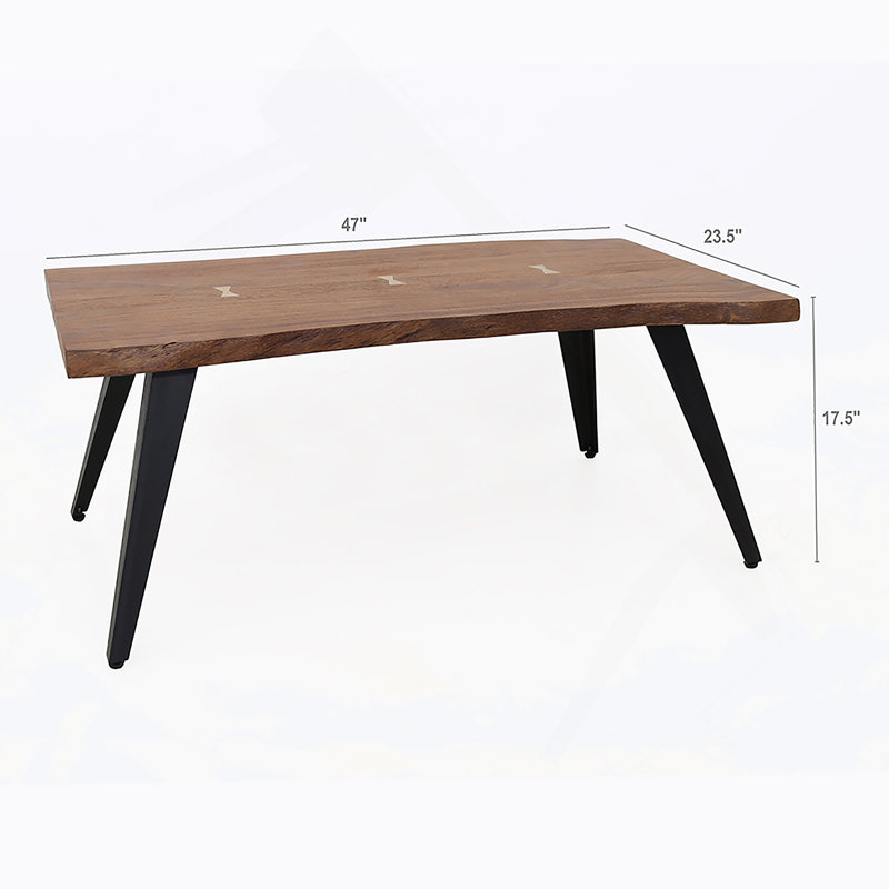 Table basse rectangulaire avec plateau en bois manufacturé