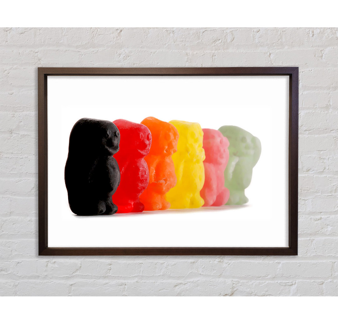 Jelly Baby Smiles - Einzelner Bilderrahmen Kunstdrucke auf Leinwand