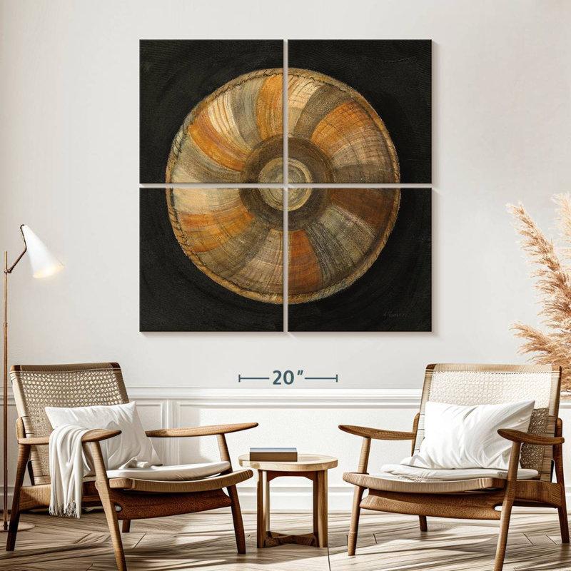 Beauté tissée Senne II sur fond noir, H 57 po x l 57 po