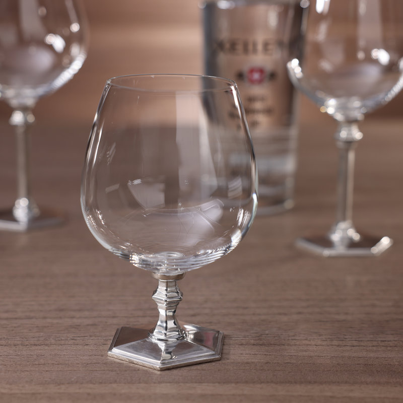 Verre Frifick Snifter sur tige en étain