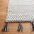 Montauk Flat Weave Wool/Cotton Geometric Rug in Gray/White-1564136659