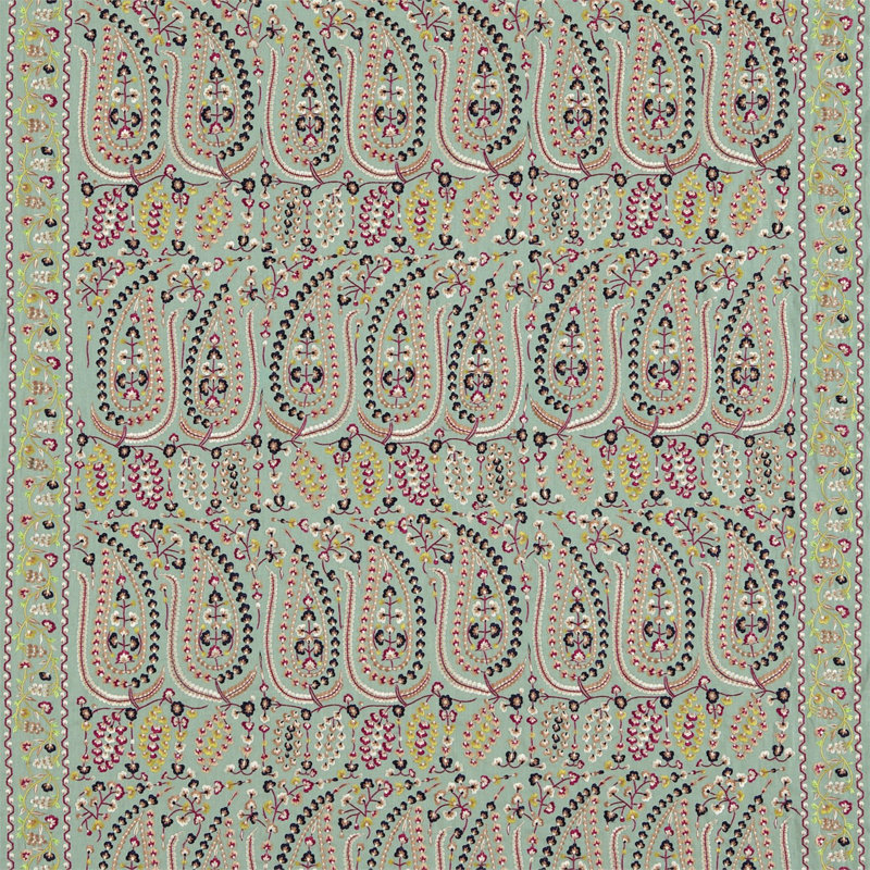 Jayshree Fabric, Celadon/Multi