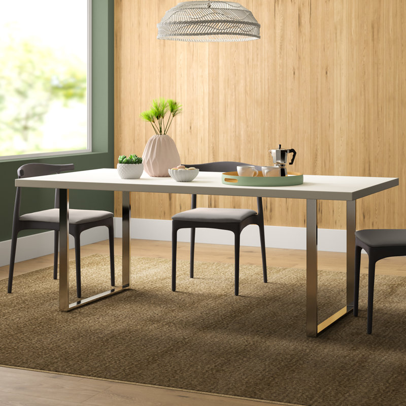 Table repas, Laque blanche, L 39,5 po x L 78,75 po