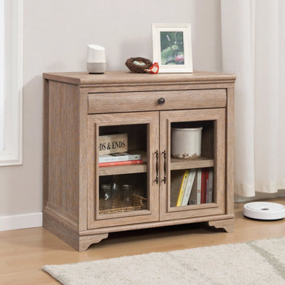Brown Library Base with Ancient Oak Finish - Ideal Storage for Home Office by Winston Porter