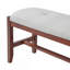 Ensemble de salle à manger 4 pièces, 1 table d'appoint en marbre avec 2 chaises rembourrées à dossier incurvé et 1 banc-1565311748