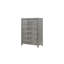 Ensemble de chambre à coucher avec rangement de style moderne 5 pièces KENZO en bois, tête de lit à DEL, haut-parleurs Bluetooth et ports USB - gris