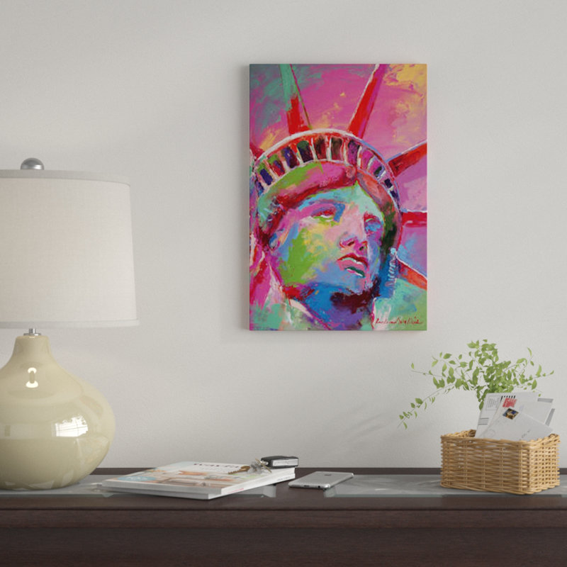 « lady liberty » par richard wallich, impression sur toile, H 18 po x l 12 po x P 1,5 po, Toile tendue, Pas de tapis