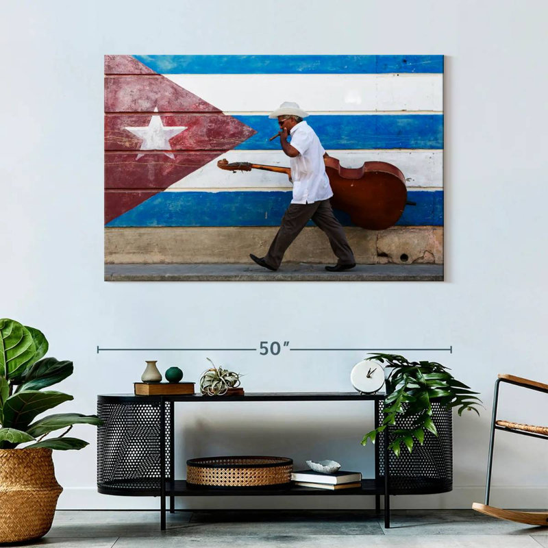 Abarca Cuban Cellist, 32" H x 48" W
