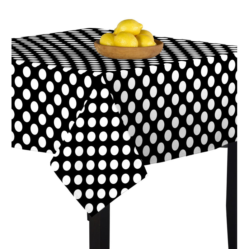 Corey-James Polka Dots Tablecloth, 90" x 90"