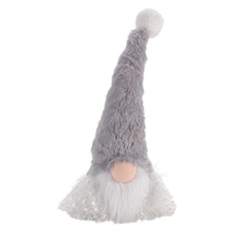 Christmas Stuffed Holiday Accent, Grey