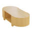 Ensemble de 3 tables basses et tables d'appoint en bois avec portes à fermeture en douceur pour rangement caché