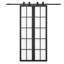 Metal Frame With Glass Barn Door