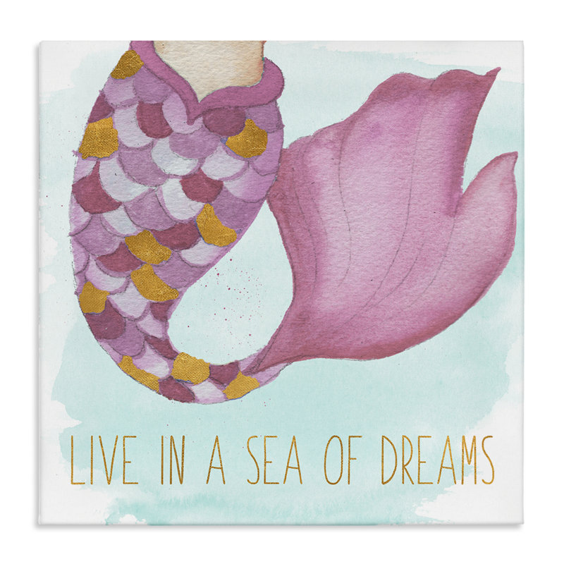 «Sea of Dreams Mermaid», art mural sur toile par Elizabeth Medley, H 24 po x l 24 po