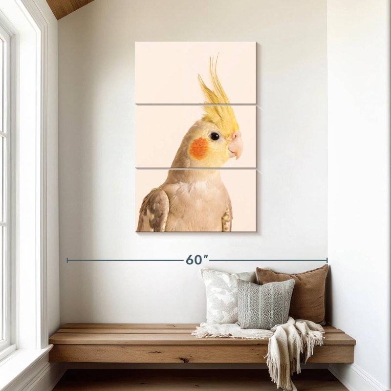 Brampt Smiling Cockatiel, 45" H x 28" W