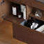 Meuble-lavabo simple 47,24 po avec plateau en pierre Solerno, bois massif, plateau en pierre gris foncé