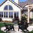 Ergonomically designed resin folding Adirondack chair-328065396