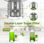 Extracteur de jus à pressage à froid AMZCHEF avec goulotte d'alimentation large de 5,2 po, extracteur de jus à mastication lente pour fruits et légumes entiers, conception en acier inoxydable, facile à nettoyer, rendement élevé en jus