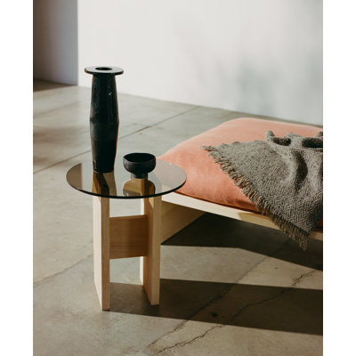 Rugosa Glass End Table