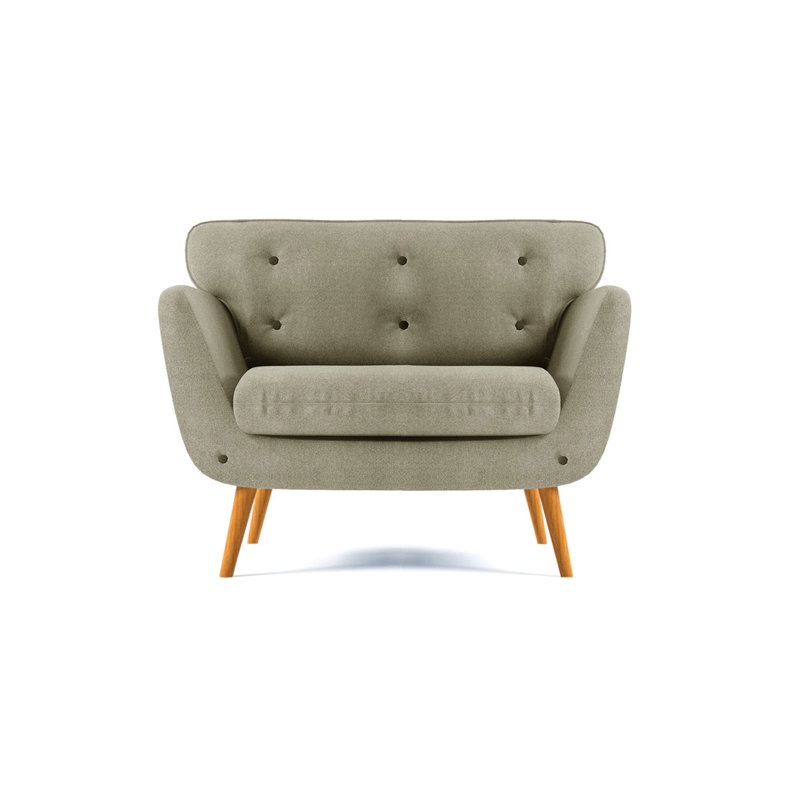 Destini Upholstered Armchair, Light Grey