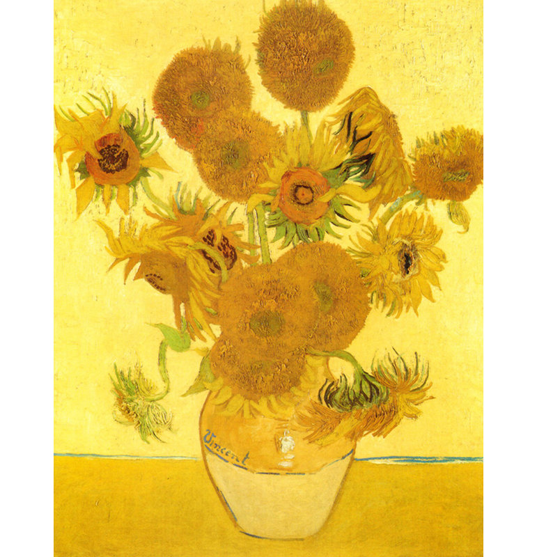 Tournesols sur or, 1888, H 36 po x l 28 po