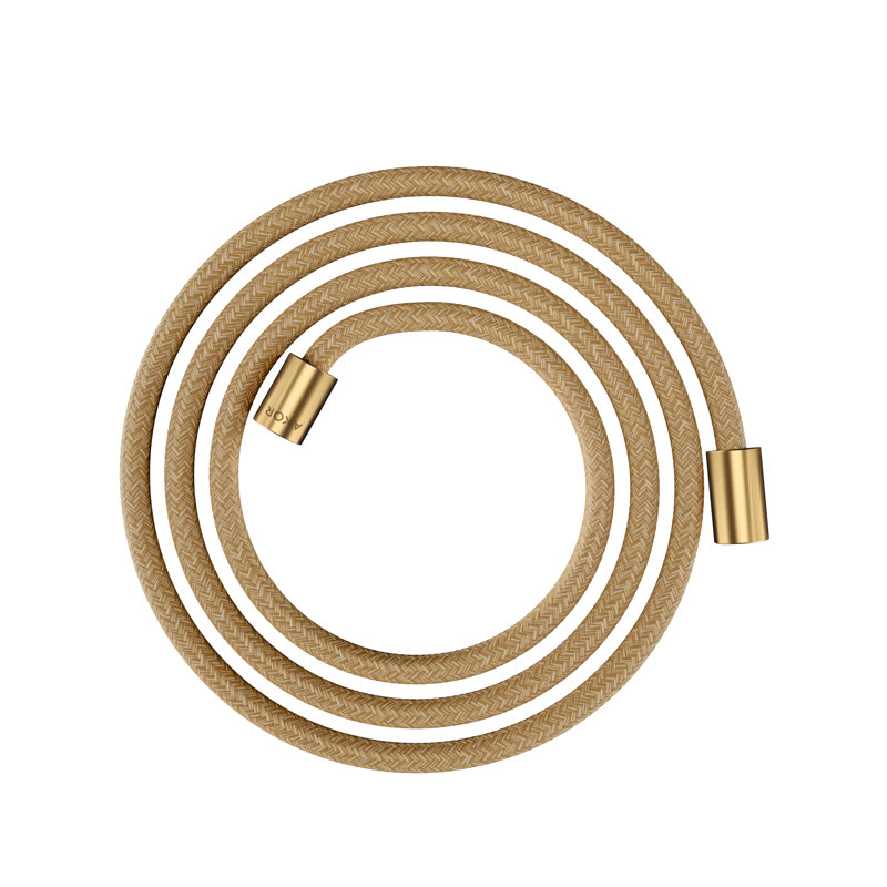 AXOR Shower Solutions Textile Hose with Cylindrical Nut, 79", Brushed Gold