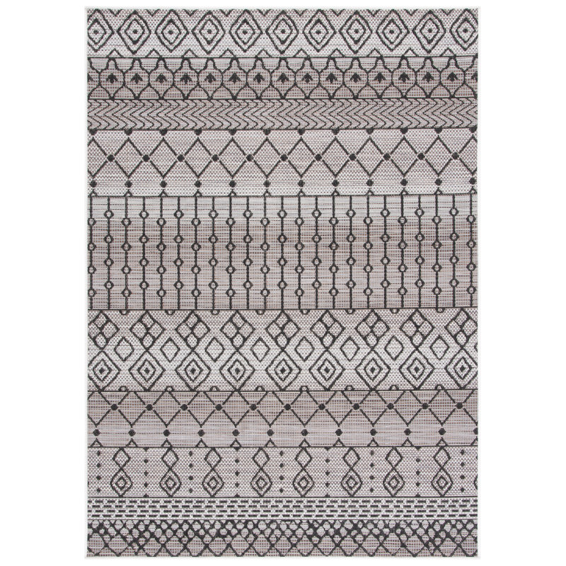 Bounaga Performance Moroccan Indoor/Outdoor Area Rug, Rectangle 5'5" x 7'7"