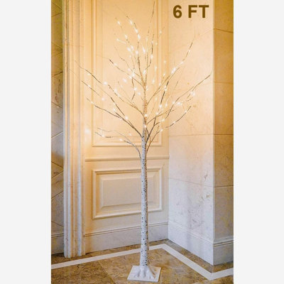 Lighted Birch Tree 6 Feet 96 LED For Home Wedding Festival Party Christmas Decoration