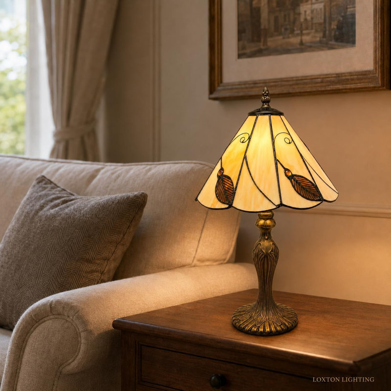 Cassey Resin Table Lamp, Amber