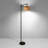 Natural bamboo woven floor lamp