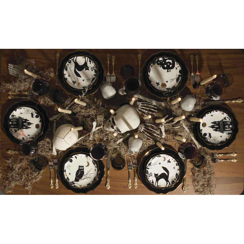Lenox Vintage Halloween Haunted Accent Plates, Set of 4