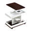 Table de bout multifonctionnelle avec plateau pivotant à 360 degrés, table d'appoint élégante avec rangement, lisse, matériau pour la maison, roues réglables et pratiques et verrouillables, décor de construction-489805680
